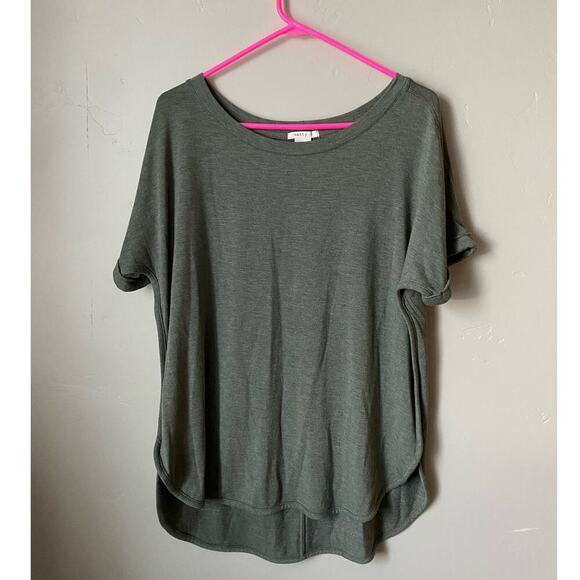 Matty M Large Green French Terry Roll Cuff Tee - Picture 1 of 3